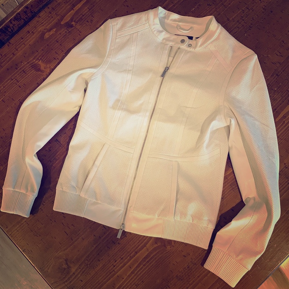 Love Token Slade White Faux Leather Jacket